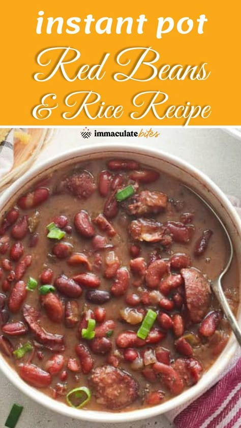 Creamy Red Beans And Rice Recipe, Creole Red Beans And Rice Recipe, Rice Recipes Instant Pot, Louisiana Red Beans And Rice Recipe, Red Beans And Rice Recipe Crockpot, Red Beans And Rice Recipe Easy, Pressure Cooker Beans, Red Bean And Rice Recipe, Quick Comfort Food