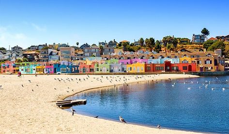 7 Underrated Small Towns to Explore in California - WorldAtlas Capitola Beach, Places In California, Seaside Village, California Coastal, California Travel Road Trips, Pacific Coast Highway, California Beach, Seaside Towns, To Infinity And Beyond