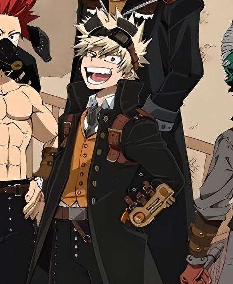 Steampunk Bakugou, My Hero Academia Steampunk, Mha Steampunk Au, Mha Steampunk, Mha Stuff, Purple Flowers Wallpaper, Bakugo Katsuki, Katsuki Bakugo, Katsuki Bakugou