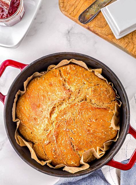 Pumpkin Dutch Oven Bread, Dutch Oven Sweet Bread Recipes, Dutch Oven Honey Bread, No Knead Bread Dutch Oven, Molasses Bread, Homemade Crescent Rolls, Pumpkin Spice Bread, Recipes With Yeast, Honey Bread