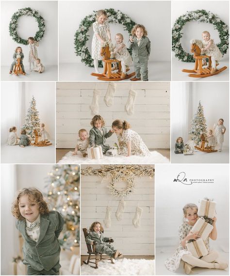 Minneapolis Holiday Mini Sessions Family Christmas Pictures Studio Mini Sessions, Simple Christmas Mini Sessions Indoor, Christmas Photography Family Indoor, Christmas Photoshoot Indoor, White Christmas Photo Shoot, Christmas Mini Session Ideas Indoor, Studio Christmas Mini Sessions, Indoor Christmas Photos, Professional Family Photos