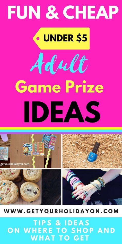 Fun and Cheap Game Prizes For Adults| Genius Ideas For Under $5 Cheap Game Prizes, Game Prizes For Adults, Prizes For Adults, Game Prize Ideas, Prizes For Games, Party Game Prizes, Games At Home, Prize Ideas, Graduation Party Games