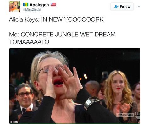 Meryl Streep Finishing Song Lyrics Is The Viral Meme Of March | See more on Bossip Anatomy Quotes, Heathers The Musical, Brooke Davis, Harvey Specter, Bryson Tiller, Grey Anatomy, Brodie Sangster, Christian Humor, Christian Memes