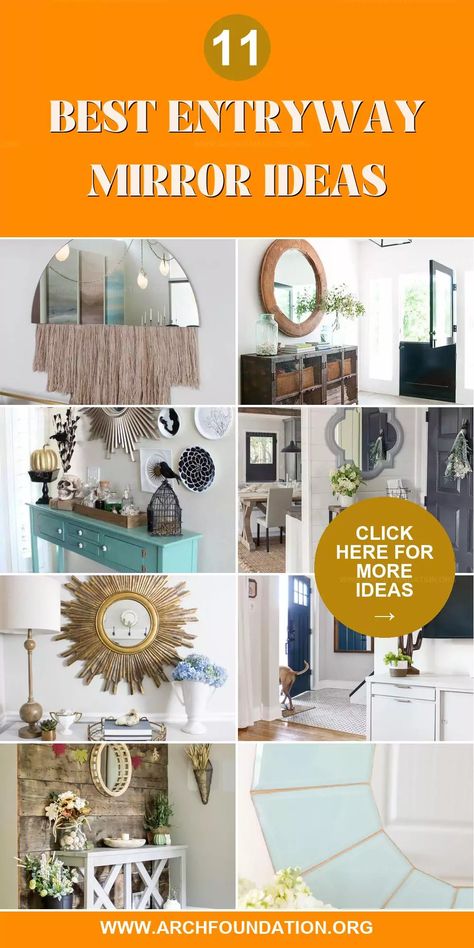 An entryway mirror is more than a tool for last-minute checks; it’s a statement piece that can amplify natural light and add depth to your foyer. Stylish and functional, these mirrors come in various shapes and sizes, tailored to enhance both small and spacious entryways. They set the tone for the rest of your home with their presence. Explore elegant entryway mirror ideas that combine style and practicality. Entryway Mirror Ideas, Foyer Mirror, Foyer Wall, Elegant Entryway, Entryway Mirror, Foyer Table, Mirror Ideas, Mirror Wall Art, Mirror Wall