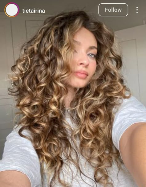 Light Brown To Blonde Balayage Curly Hair, Blond On Curly Hair, 3b Blonde Curly Hair, Brunette With Blonde Highlights Curly, Dark Blonde Balayage Curly Hair, Curly Light Hair, Long Curly Hair Blonde Highlights, Blonde Curly Hair With Lowlights, Old Money Blonde Curly Hair