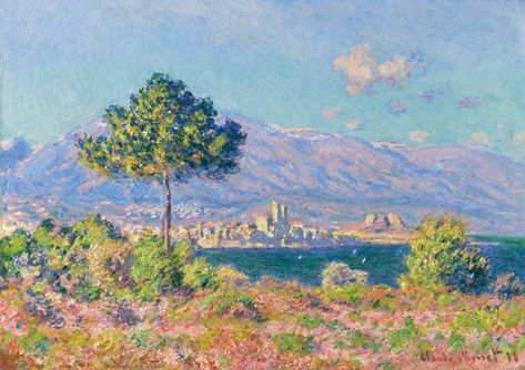 monet, claude antibes, vue du ||| landscape ||| sotheby's l14006lot7h7hwen Hans Holbein, Istoria Artei, Claude Monet Paintings, Claude Monet Art, Plein Air Landscape, Monet Art, Frank Stella, Edouard Manet, Monet Paintings