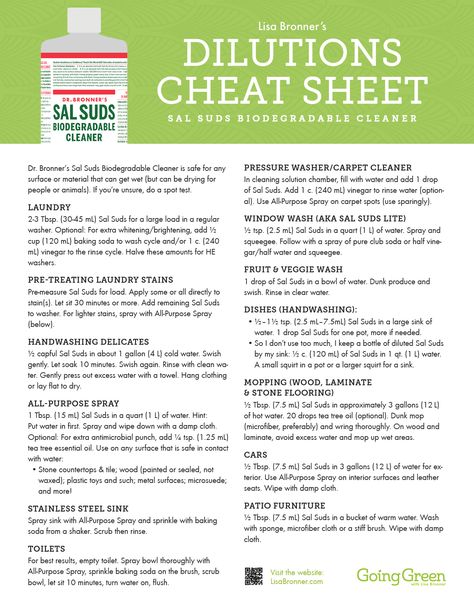 Sal Suds, Non Toxic Cleaning, Dr Bronners, Mopping Floors, Green Laundry, Cleaning Cabinets, Green Clean, Washing Windows, Homemade Cleaners