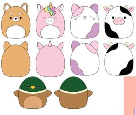 Paper Squishy Ideas Squishmallow, Paper Squishy Template Squishmallow, Squishmallows Paper Squishy, Squishmallows Template, Paper Squishy Squishmallow, Squishmallow Template, Squishmallow Diy, Squishmallows Printable, Squishy Printable