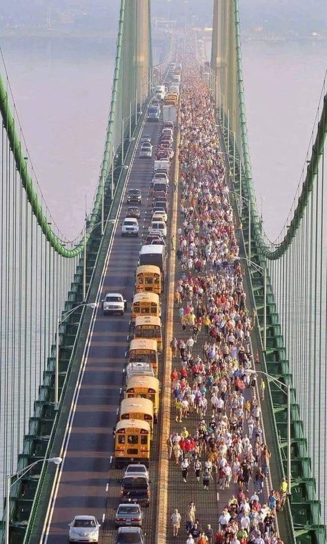 School Girlfriend, Mackinaw Bridge, Michigan Girl, Mackinaw City, Mackinac Bridge, School Buses, Michigan Travel, State Of Michigan, Michigan Usa