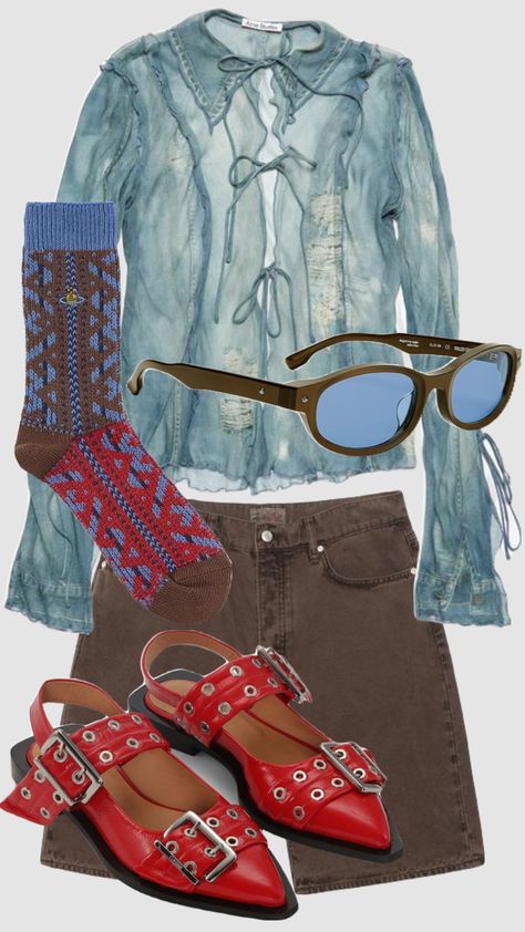 #fashion #style #outfit #shorts #stussy #tops #acnestudios #sandals #ganni #socks #viviennewestwood #sunglasses Outfit Shorts, Vivienne Westwood, Acne Studios, Ootd, Socks, Sunglasses, My Style, Sandals, Quick Saves