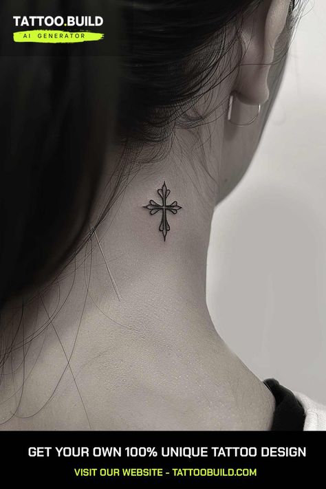 Cross Tattoos For Women - Tattoo Build Cross Behind Ear, Cross Behind Ear Tattoo, Traditional Bear Tattoo, Bear Tattoo Meaning, Cross Tattoo Meaning, Small Cross Tattoo, Tattoo Behind Ear, Cross Tattoos For Women, Free Tattoo Designs