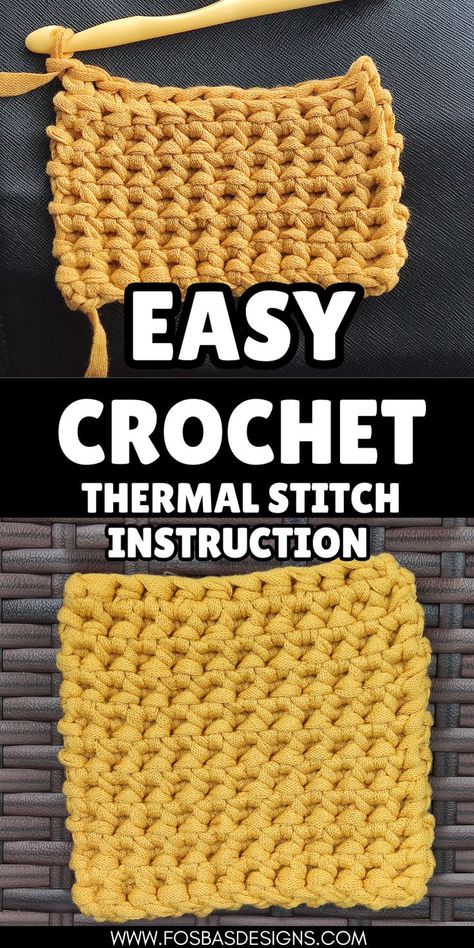 The thermal stitch crochet instruction step by step! Thermal Stitch Crochet, Crochet Patterns Free Sweater, Aesthetic Crochet Bag, Beginner Crochet Patterns Free, Simple Crochet Bag, Crochet Steps, Trendy Crochet Bag, Free Beginner Crochet Patterns, Crochet Patterns Free Amigurumi