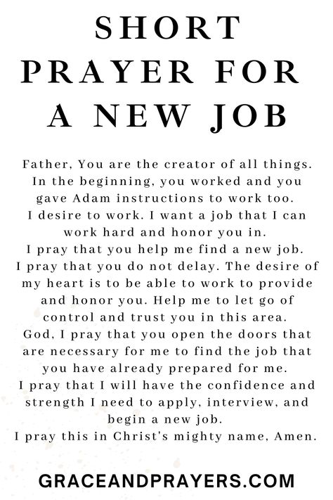 Are you seeking prayers to find a new job? Then we hope that these prayers will help you trust the plan God has for you while you look for work! Click to read all prayers to find a new job. Prayers To Find Employment, All Things Are Working For My Good, Prayers For Finding A Job, Prayers For Trusting God, New Job Inspiration, Job Prayers For A Job, Prayer For Finding A Job, Prayer To Find A Job, Prayer For Getting A Job