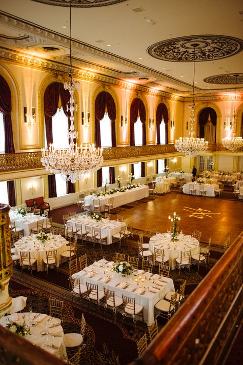 Hotel Ballroom Wedding Receptions, William Penn Inn Wedding, Hotel Wedding Receptions, Wedding Reception Hotel Ballroom, Castle Banquet Hall, Plaster Ceiling Design, William Penn, Arts Ballroom Philadelphia Wedding, Wedding Hall Decorations