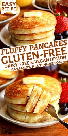 Gluten Free Pancakes Easy, Dairy Free Recipes Dinner, Cookies Gluten Free, Dairy Free Breakfasts, Gluten Free Recipes For Breakfast, Egg Free Recipes, Gluten Free Pancakes, Homemade Gluten Free, Gluten Free Recipes For Dinner