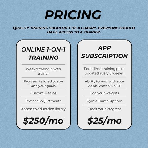 New around here? Welcome! Get the lowdown on who we are, what we bring to the table, and our pricing. Exciting news! Applications for 1-on-1 personal training are on horizon. Stay tuned for when doors officially open 🩵 #onlinepersonaltraining #onlinepersonaltrainer #womensfitness #workoutsforbeginners #workoutsforwomen #gymtips #gymtipsforbeginners Gym Tips For Beginners, Personal Trainer Business, Personal Training Business, Training Business, Online Personal Trainer, Online Personal Training, Gym Tips, Training Plan, Exciting News