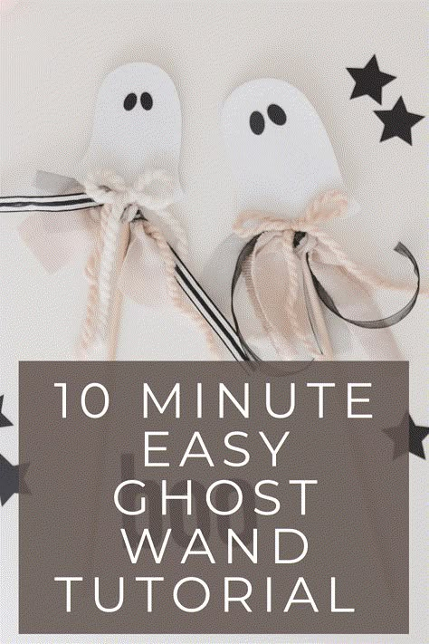 Ghost Wand Diy, Halloween Wands Diy, Diy Wands For Kids, Kids Diy Halloween Crafts, Ghost Activities For Kids, Diy Halloween Gifts For Kids, Halloween Baskets For Adults, Halloween Baskets For Kids, Ghost Wand