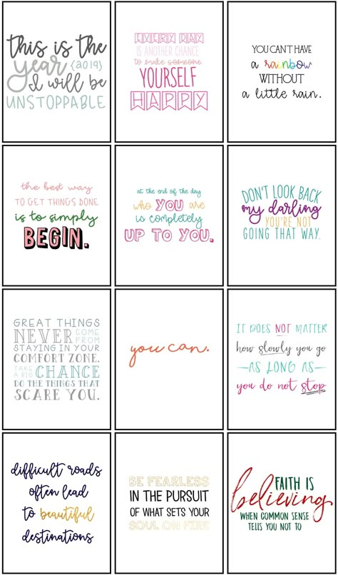 Planner Dividers - Free Printable Planner Dividers Quotes For Each Month Of The Year, Planner Quotes, Free Printable Planner, Planner Dividers, Graduation Signs, Binder Organization, Planner Printables Free, Free Planner, Quote Cards