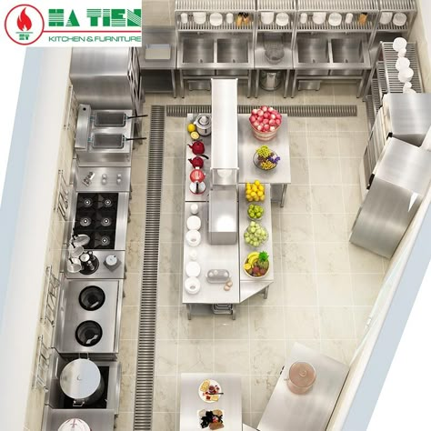 Commercial Restaurant Kitchen, Small Restaurant Design Layout, Meat Processing Room Ideas, Restaurant Kitchen Layout Plan, Industrial Kitchen Design Restaurant, Live Kitchen Restaurant, Cafe Kitchen Layout, Restaurant Plan Layout, Restaurant Kitchen Plan