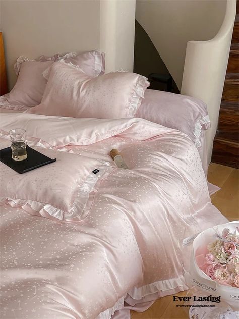 Shop Ever Lasting's high quality, soft, cozy and stylish bedding sets and start your next room makeover. Buy Pastel Tencel Ruffle Bedding Set / Pink and enjoy its softness and quality. Our collections include duvet covers, comforters and bed sheets. Enjoy free US and international shipping. Princess Bedding, Princess Bedding Set, Ruffle Duvet Cover, Bed Sheet Sizes, Princess Bed, Set Bed, Ruffle Bedding, Stylish Beds, Flat Bed