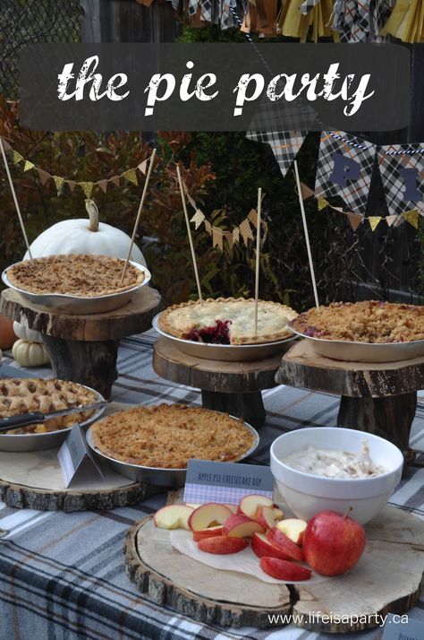 Bridal Shower Pie Bar, Pie Exchange Party, Pie Contest Prizes, Friendsgiving Pie Party, Thanksgiving Pie Party, Pie Social Ideas, Pie Smash First Birthday, Pie Night Party, Pie Party Decorations