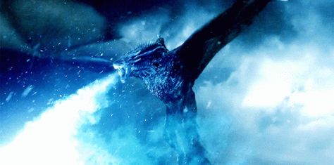 Gif Game Of Thrones, Bell Cranel, Ice Dragon, White Walker, Games Of Thrones, White Dragon, Fantasy Creatures Art, Creature Art, Fantasy Creatures