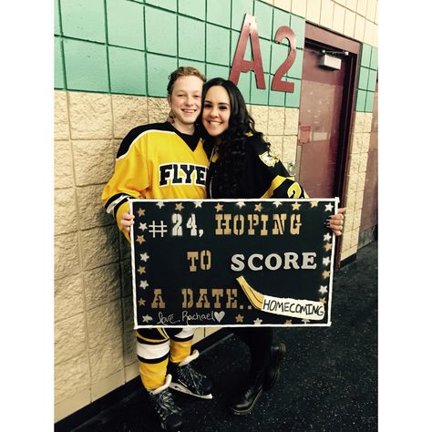 hockey homecoming proposal Hockey Winter Formal Proposal, Hockey Promposal Ideas, Hockey Hoco Signs, Hockey Dance Proposals, Hockey Homecoming Proposals, Hockey Hoco Proposals Ideas, Hockey Promposal For Him, Hockey Hoco Proposals, Homecoming Asks