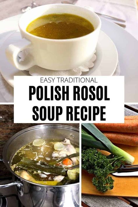 Rosol Recipe, Polish Chicken Soup, Polish Soup, Healthy Italian Recipes, Polish Chicken, Noodle Soup Recipe, Polish Food, European Cuisine, Cooking Homemade