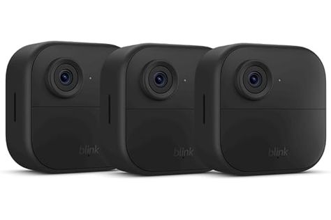 Blink Outdoor 4 (4th Gen) – Wire-free smart security camera, two-year battery life, two-way audio, HD live view, enhanced motion detection, Works with Alexa – 3 camera system Blink Camera, Tablet Amazon, Fire Tablet, Alexa Echo, Amazon Devices, Amazon Fire Tv, Alexa Device, Best Amazon, Black Set