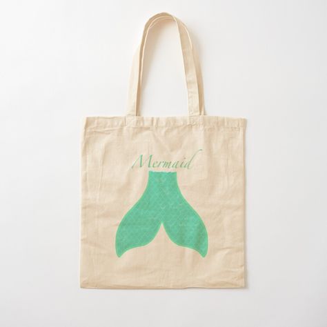 Get my art printed on awesome products. Support me at Redbubble #RBandME: https://www.redbubble.com/i/tote-bag/Mermaid-by-Vulpress/52855520.P1QBH?asc=u Diy Mermaid Gift Bags, Mermaid Bag Diy, Mermaid Merchandise, Mermaid Journal Cover, Mermaid Tote Bag, Don't Be Afraid, A Mermaid, Be Afraid, Cotton Totes