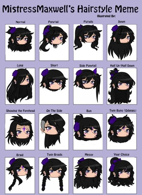 Gacha Club Hair Ideas Girl, Gacha Life 2 Hair Ideas, Gacha Life Hairstyles, Gacha Club Hair Ideas, Pelo Gacha, Gacha Hairstyles, Hair Meme, Gacha Hair, Mouth Drawing