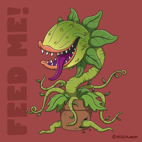 Man Eating Plant Art, Carnivorous Plants Tattoo, Plant Monster Drawing, Monster Plant Drawing, Carnivorous Plants Drawing, Carnivorous Plant Illustration, Audrey 2 Tattoo, Plants Cartoon, Carnivorous Plant Tattoo