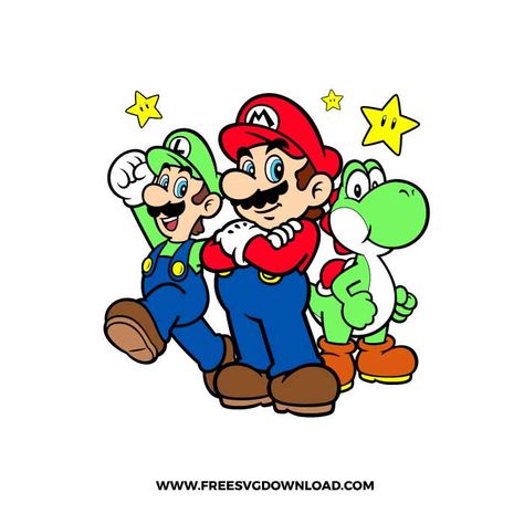 Super Mario Free, Super Mario Svg, Mario Svg, Mario Bros Party, King Boo, Mario Luigi, Free Cut Files, Layered Svg, Free Svg Files