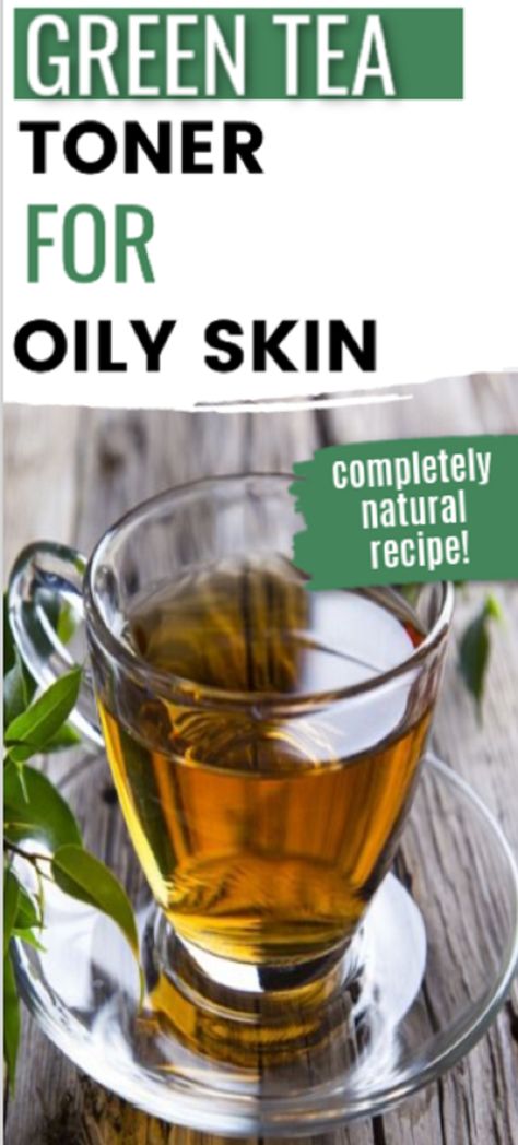 This post has step by step instructions on how to prepare a diy green tea toner at home. This green tea toner is great for oily/acne-prone skin. Learn this natural green tea toner recipe and avail its amazing benefits. #DIYSkinCare #DIYFacialToner #NaturalTonersForFace #GreenTeaForAcne #DIYBeauty Green Tea Face Toner, Diy Green Tea, Toner For Oily Skin, Homemade Toner, Oily Skin Routine, Reduce Oily Skin, Diy Toner, Green Tea Toner, Oily Skin Face