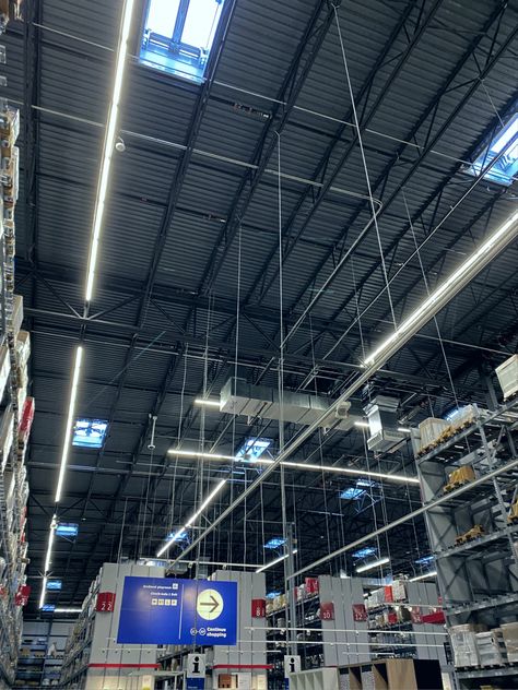 Ikea Wallpaper Aesthetic, Warehouse Party Aesthetic, Aesthetic Warehouse, Ikea Food Court Aesthetic, Ikea Aesthetic Store, Dark Warehouse Aesthetic, Ikea Aesthetic, Ikea Rack, Ikea Wallpaper