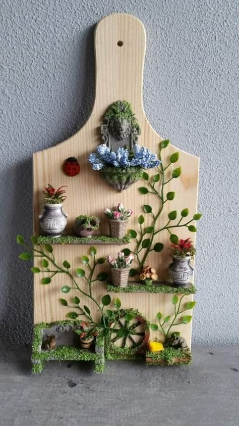 Fairy House Crafts, Wood Art Diy, Fairy Garden Crafts, Doll House Crafts, Fairy Crafts, Fairy Garden Diy, General Crafts, Flower Diy Crafts, Diy Crafts To Do