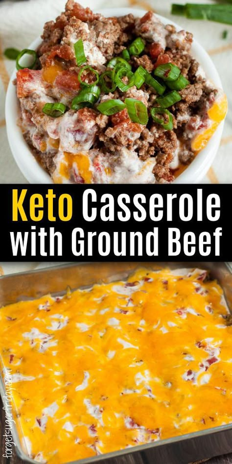 This Keto Casserole with Ground Beef is a delicious and quick casserole recipe that's ready in just 25 minutes and required only eight basic ingredients. If you want something on the dinner table fast, give this recipe a try! Casserole Broccoli, Casserole With Ground Beef, Ground Beef And Broccoli, Keto Ground Beef, Healthy Casserole, Ground Beef Casserole Recipes, Beef Broccoli, Keto Beef Recipes, Keto Casserole