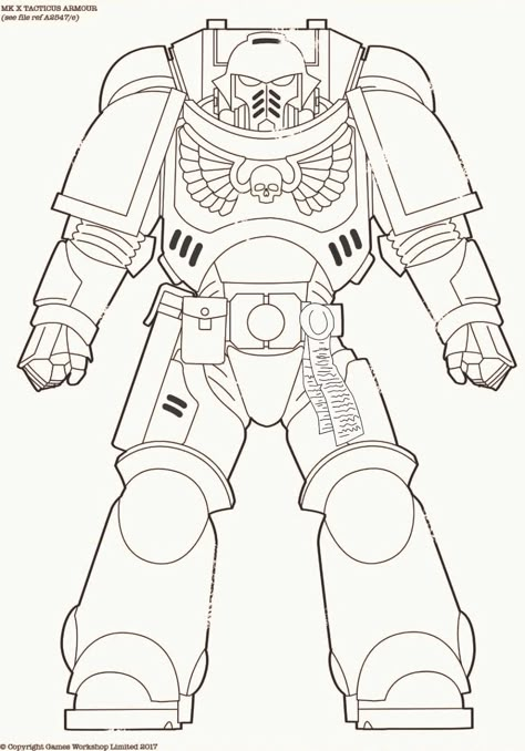 Primaris Space Marine, Warhammer Marine, Titan Armor, Color Template, Cool Stencils, Space Drawings, Spiderman Art Sketch, Power Armour, Marine Colors