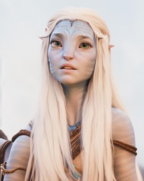 Avatar Oc Navi Fire, Custom Avatar Characters, White Hair Na’vi, Na'vi Oc White Hair, Avatar Oc White Hair, White Avatar Navi, Albino Navi Oc, Navi Avatar Face Claim, Avatar White Hair