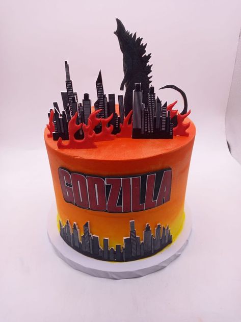 Godzilla Cake, Themed Cakes, Godzilla, Birthday Cake, Cake, Birthday