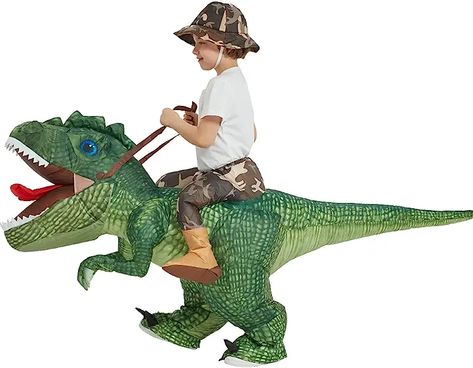 T Rex Halloween Costume, Halloween Costume For Kids, Inflatable Dinosaur Costume, Rex Costume, Dino Costume, T Rex Costume, Dinosaur Halloween, Santa Cap