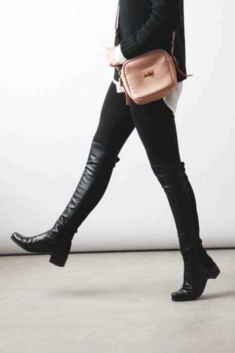 Stuart Weitzman Reserve Boots | Perpetually Chic Stuart Weitzman Reserve Boots, Tall Black Boots Outfit, 5050 Boots, Equipment Blouse, Stuart Weitzman 5050, Black Over The Knee Boots, Over The Knee Boot Outfit, Knee Boots Outfit, Belt Scarf