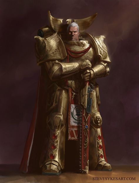 Primarchs 40k, Rogal Dorn, Space Marine Art, Imperial Fists, The Fallen Angel, 40k Artwork, Warhammer 40k Art, Warhammer 30k, Warhammer Art