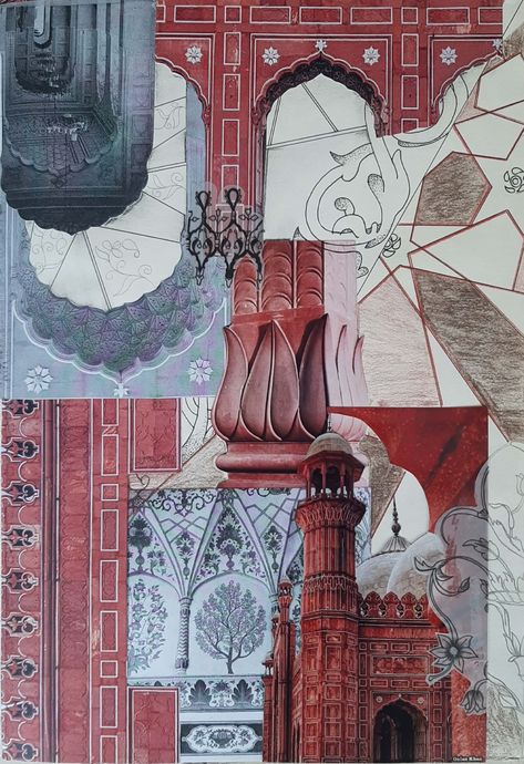 Research Board, Badshahi Mosque, Basic Art Techniques, A Level Art Sketchbook, Persian Art Painting, Geometric Design Art, Print Design Art, Graphic Poster Art, Islamic Art Pattern