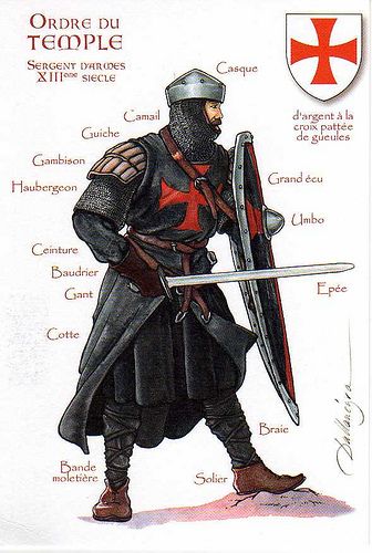 Knights Templar, Sergeant | Thank you Veronique! The Poor Fe… | Flickr Knights Hospitaller, Crusader Knight, Medieval Ages, Historical Armor, Knight Armor, Medieval Armor, Medieval Knight, Medieval History, Fantasy Armor