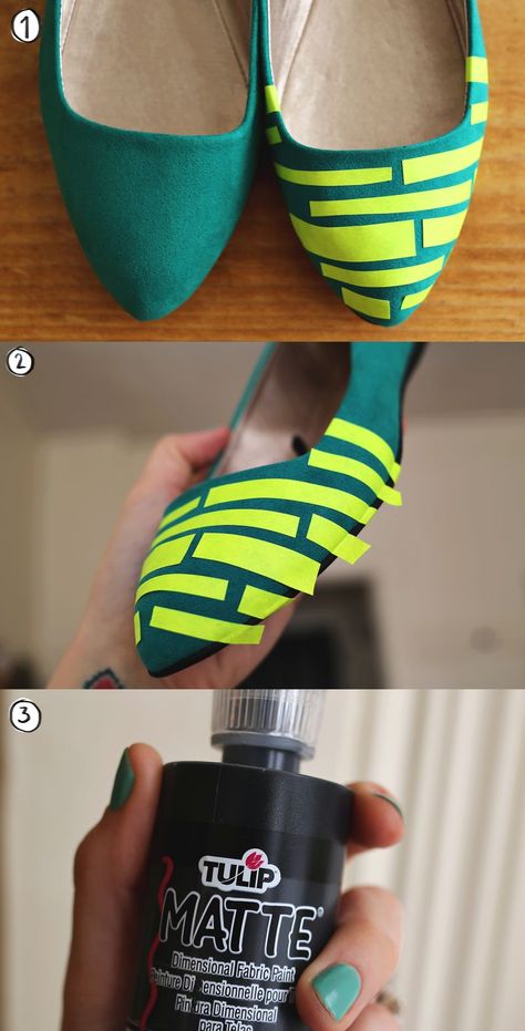 DIY MASKED + PRINTED GEOMETRIC FLATS @Sheila S.P. @ tasteduds @ tasteduds Steelman Diy Bedazzled Shoes, Shoes Diy Ideas, Diy Shoe Designs, Diy Fabric Shoes, Diy Shoe Makeover, Upcycle Shoes, Paint Shoes, Decorating Shoes, Painting Shoes