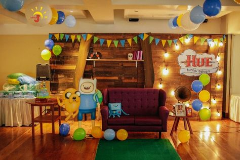 Hue’s Adventure Time Themed Party – Stage Backdrop Time Themed Party, Adventure Time Birthday Party, Ideas Para Decorar Una Fiesta, Gumball Party, Adventure Time Birthday, Adventure Time Funny, Adventure Time Quotes, Adventure Time Parties, Adventure Time Tattoo