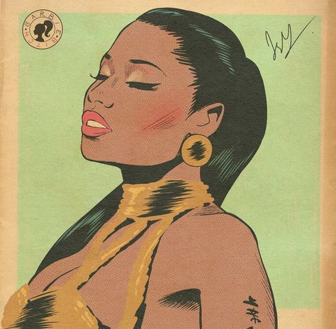 Vintage Comics Nicki Minaj, Nicki Minaj Fanart, Nicki Minaj Painting, Nicki Minaj Art, Nicki Minaj Drawing, Nicki Minaj Album, Nicki Minaj Anaconda, Beyonce Nicki Minaj, Hero Concept