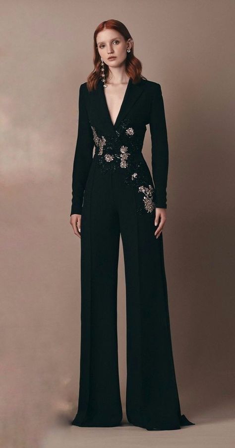 Red Carpet Looks Suit Women, Embellished Suits Women, Cocktail Party Suit For Women, Extravagant Suits For Women, Officiate Wedding Outfit, Jumpsuit Women Elegant, Elegant Pantsuits For Women, Black Suits For Women Classy, Maid Of Honor Suit