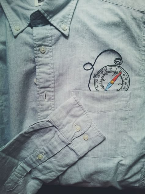 Shirt Pocket Embroidery Men, Shirt Embroidery Ideas For Men, Mens Embroidered Shirt, Embroidery Shirt Men, Embroidered Things, Embroidery Outline, Embroidery Men, Embroidered Shirts, Embroidery Shirt